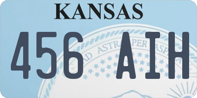 KS license plate 456AIH