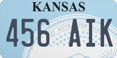 KS license plate 456AIK