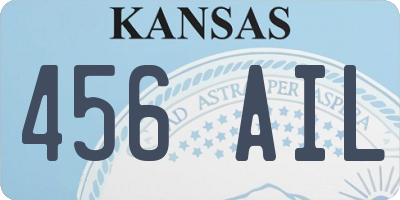 KS license plate 456AIL
