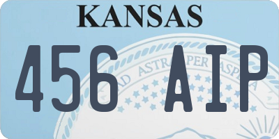 KS license plate 456AIP