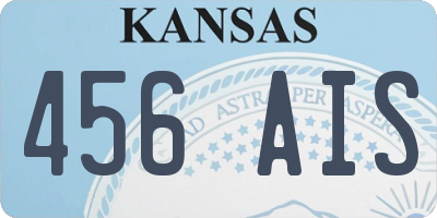 KS license plate 456AIS