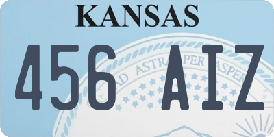 KS license plate 456AIZ