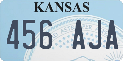 KS license plate 456AJA