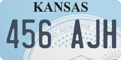 KS license plate 456AJH