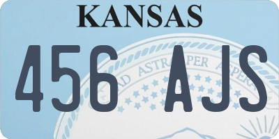 KS license plate 456AJS