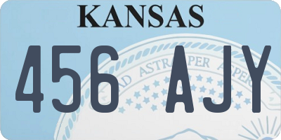 KS license plate 456AJY