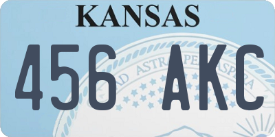 KS license plate 456AKC