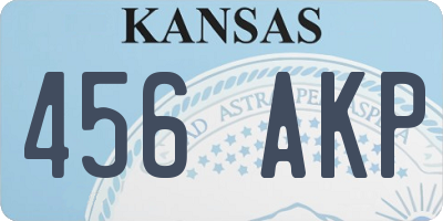 KS license plate 456AKP