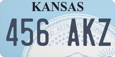 KS license plate 456AKZ