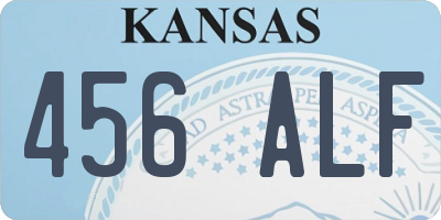 KS license plate 456ALF