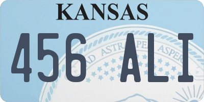 KS license plate 456ALI