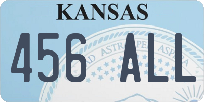 KS license plate 456ALL