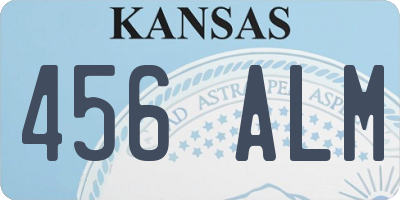 KS license plate 456ALM