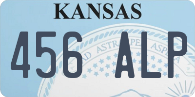 KS license plate 456ALP