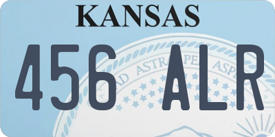 KS license plate 456ALR