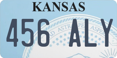 KS license plate 456ALY