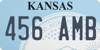 KS license plate 456AMB
