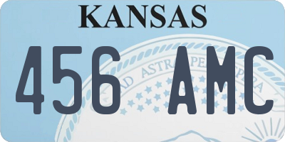 KS license plate 456AMC