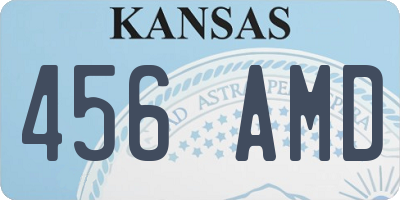 KS license plate 456AMD