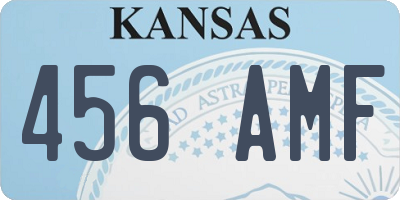 KS license plate 456AMF