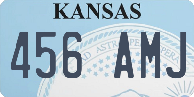KS license plate 456AMJ