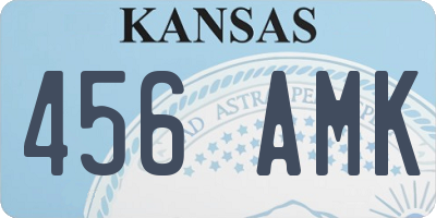 KS license plate 456AMK