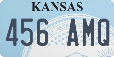 KS license plate 456AMQ