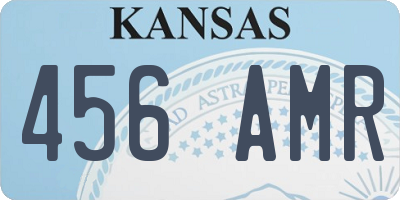 KS license plate 456AMR