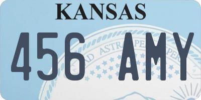 KS license plate 456AMY