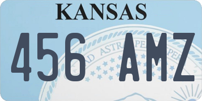 KS license plate 456AMZ