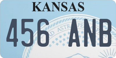 KS license plate 456ANB