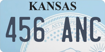 KS license plate 456ANC
