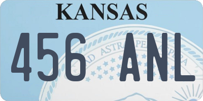 KS license plate 456ANL
