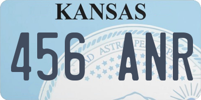 KS license plate 456ANR