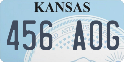 KS license plate 456AOG