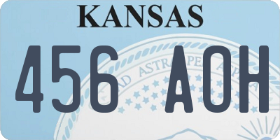 KS license plate 456AOH