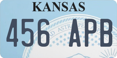 KS license plate 456APB