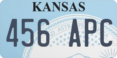 KS license plate 456APC