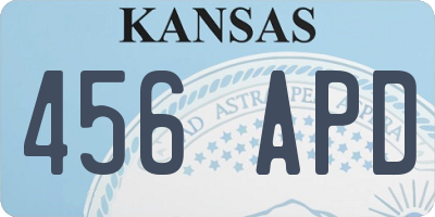 KS license plate 456APD