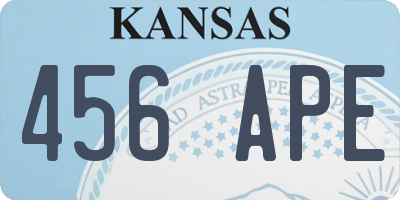 KS license plate 456APE