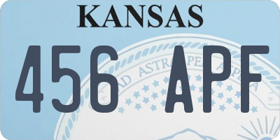 KS license plate 456APF