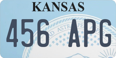 KS license plate 456APG