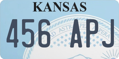 KS license plate 456APJ
