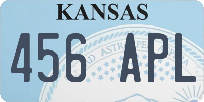 KS license plate 456APL