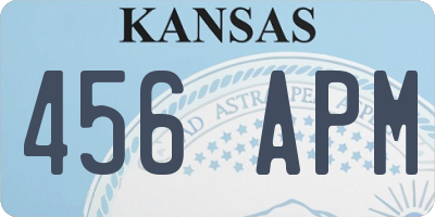 KS license plate 456APM