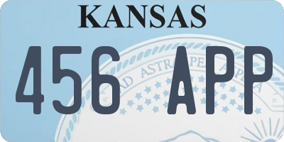 KS license plate 456APP