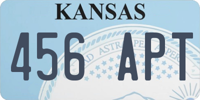KS license plate 456APT