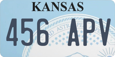 KS license plate 456APV