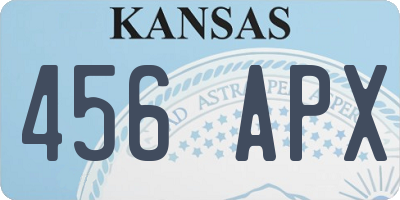 KS license plate 456APX