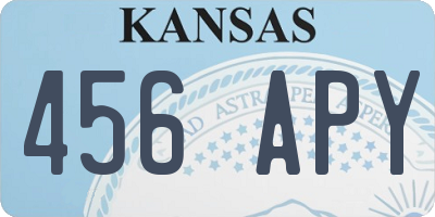 KS license plate 456APY